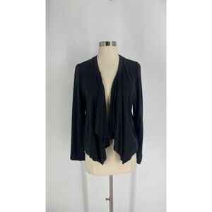 Eileen Fisher Ruffle Open Front Cardigan